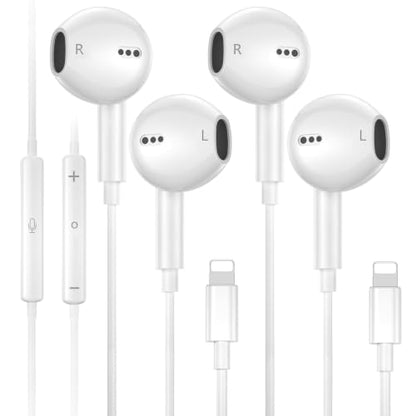 2Pack Wired Headphones for Phone Earbuds/Earphones with Lighning Connector