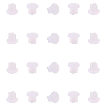 Shapenty 3.5mm Rubber Dust Plugs Caps Protector Anti-Dust Headphone Jack Dust Plugs Cover for Earphone Mobile Phone Laptop Desktop Computer, 20PCS (Clear) - color: Clear