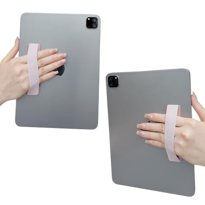 2 Pack Hand Holder Strap for iPad, Tablet & Large Phone, Handle Grip（Pink Gold） - size: 2 Pack-Pink Gold