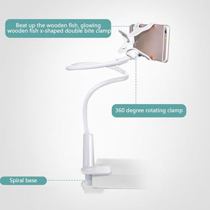 Bedside Phone Holder Clip Multifunctional Adjustable - color: White