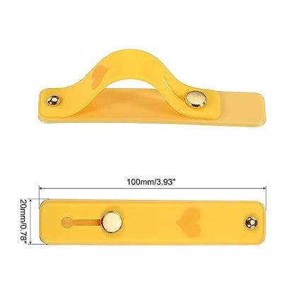 MECCANIXITY 2 Pcs Phone Loop Finger Holder Silicone Phone Strap Grip Holder Cell Phone Grip Stand for Most Smartphones Yellow,Pink - color: Yellow,Pink