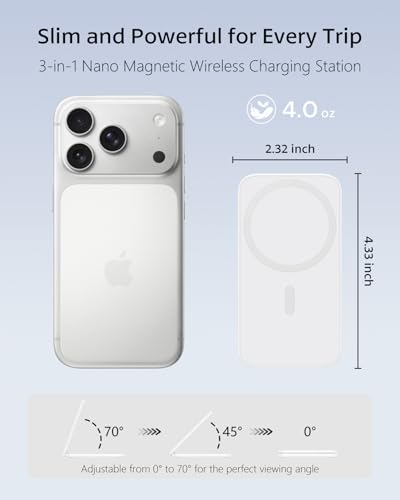 3 in 1 Wireless Charging Station for iPhone, Apple Watch & AirPods