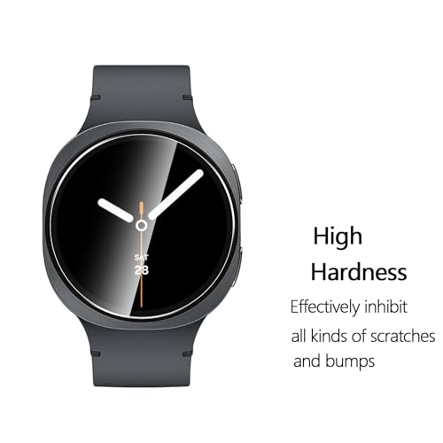 Anoowkoa 4 Pack Premium Screen Protector for Samsung Galaxy Watch 8 44mm Tempered Glass Film 9H Hardness,Ultra Resistant,Anti-Fingerprints,No Bubbles,HD-Clear,Easy Install - color: chanpin