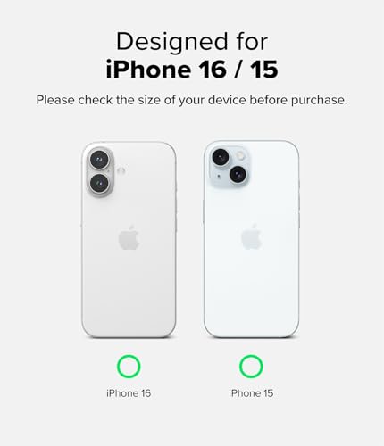 Ringke for iPhone 16/15 Screen Protector [Easy Slide, 2 Pack] | Easy Installation with Alignment Tool, Case Friendly Premium 9H Hardness Tempered Glass - size: iPhone 16 & 15