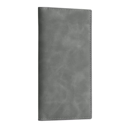 CoBak Checkbook Cover for Women & Men - PU Leather Case with RFID Blocking | Classic Design Check Book Holder for Personal and Business - color: Dark Gray