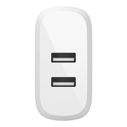 Belkin 24W Dual Port USB Charger Block, Micro USB Cable Included - size: 1.37 x 3.98 x 5.15 inches, style: Includes mUSB Cable