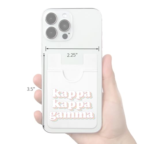 Sorority Shop Kappa Delta Koala Pouch - Retro Design Card Holder For Phone Case- Phone Wallet Stick On - Ultra-Thin and Lightweight Phone Case Wallet - Holds Cards and Cash - size: 2.25"W x 3.25"L