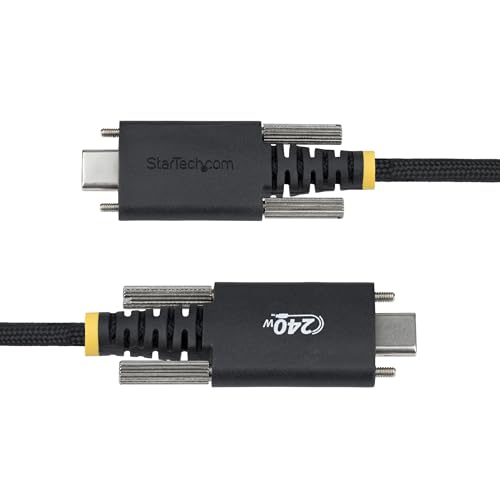 StarTech 6ft/2m USB-C to USB-C Screw Locking Cable (S2CEPR2M-USBSL-CABLE) - size: 6 ft
