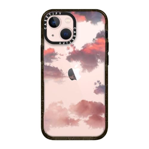 CASETiFY for iPhone 13 Mini Case - Impact | Slim Fit | 6.6 ft. Drop Protection | Clouds | Black - color: Clouds (Red), size: Iphone 13 Mini (5.4")