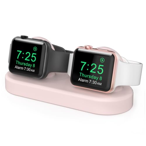 Delidigi for Dual Apple Watch Charger Stand, Charging Cable Not Included - color: Pink, Charger Not Included!