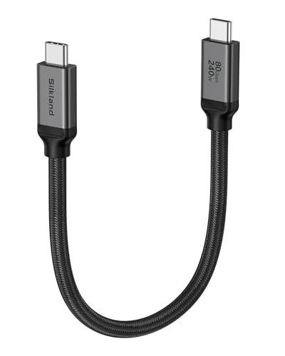 Silkland USB 4 for Thunderbolt 5 Cable 1FT, 80Gbps Data Sync, 240W Charging - size: 1 Feet