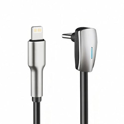 USB C to Lightning Charging Cable fit for 2026 Tesla Model 3/Y/X/S/Cybertruck 90° Right-Angle Charging Cable Compatible with iPhone 11/12/13/14 and Vehicles Dock (C to L) - style: USB C to Lightning Charging Cable