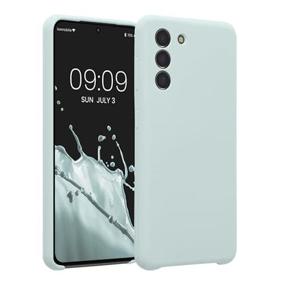 kwmobile Case Compatible with Samsung Galaxy S21 Case - Slim TPU Silicone Phone Cover - Soft Touch Finish - Cool Mint - color: Cool Mint, size: Galaxy S21