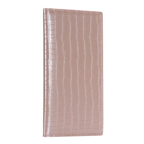 CoBak Checkbook Cover for Women & Men - PU Leather Case with RFID Blocking | Classic Design Check Book Holder for Personal and Business - color: Crocodile Pink