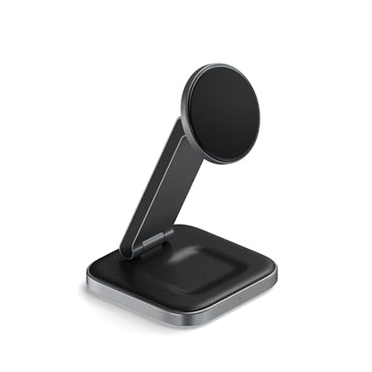 Satechi 2-in-1 Qi2 Wireless Charger, 15W Magnetic Charging - size: 2 in 1