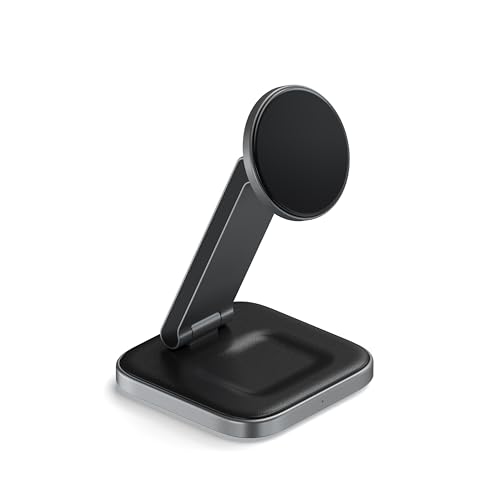 Satechi 2-in-1 Qi2 Wireless Charger, 15W Magnetic Charging - size: 2 in 1