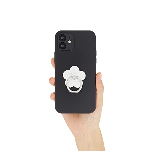 LaMignonne Cell Phone Ring Holder Flower Finger Ring Grip Stand 360° Rotation 180° Flip Universal Kickstand Compatible with All Smartphones (Silver Gray) - color: Silver Gray