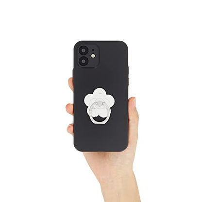 LaMignonne Cell Phone Ring Holder Flower Finger Ring Grip Stand 360° Rotation 180° Flip Universal Kickstand Compatible with All Smartphones (Silver Gray) - color: Silver Gray