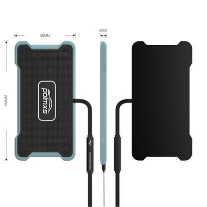 Wireless Charger Car Fast Charging pad, POLMXS Wireless Phone Charger Cell Phone RGB Light up Cordless Charging mat Compatible with iPhone 11/12/12/14/15 Galaxy S21/S22/S23/24 Airpod (C15 PAD)