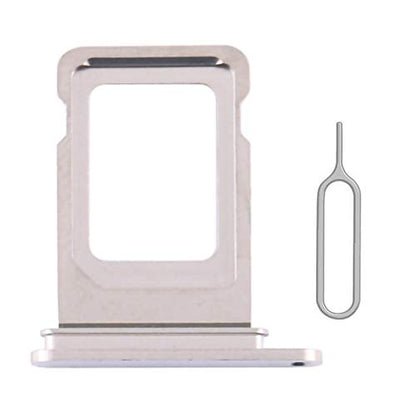 SIM Card Tray Holder Slot Replacement for iPhone 12 Pro and iPhone 12 Pro Max (Silver) with Waterproof Rubber Ring and Eject Pin (Single Sim Version) - color: Silver