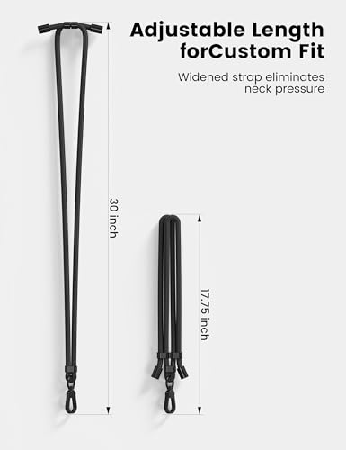 Phone Adjustable lanyard for phone with Tether Tabs - color: 2pack-black