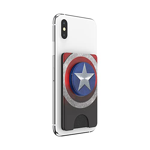 PopSockets Adhesive Phone Wallet with Grip- Captain America - color: Captain America, style: Adhesive