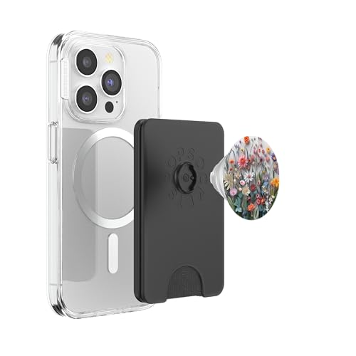 Mixed Flower Bouquet Floral Pattern PopSockets PopWallet for MagSafe - style: Magnetic PopWallet