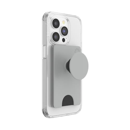 PopSockets Adhesive Phone Wallet with Grip- Tech Grey - color: Tech Grey, style: Adhesive