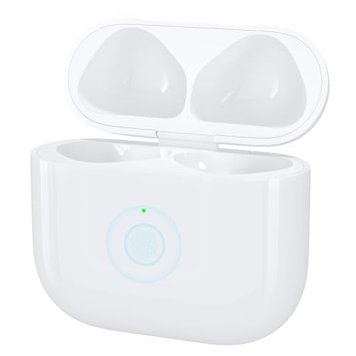 JKV Wireless Charging Case Compatible with AirPods 4 USB C Port, Air Pods 4th Gen Charging Case Replacement with Touch Sensing, Built-in 660 mAh Battery, No Earbuds (Touch Version)