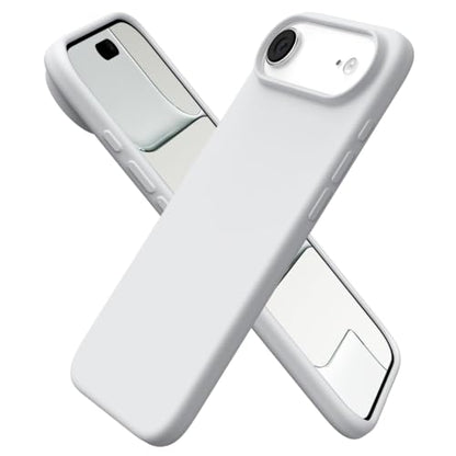 ORNARTO for iPhone Air Case 6.5", Slim Liquid Silicone 3 Layers Soft Gel Rubber Shockproof Protective Cover with Anti-Scratch Microfiber Lining-Light Gray - color: Light Gray