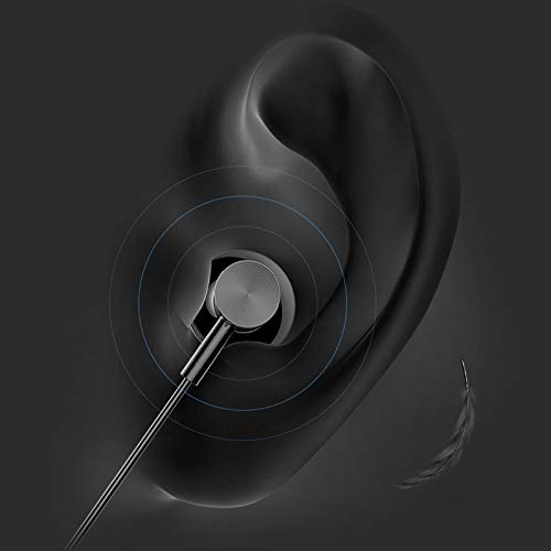 GEEKRIA 3.5mm Gaming Earbuds with Mic & Volume Control for PS5 Xbox PC - color: Black