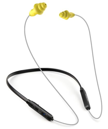 Bluetooth Work Headphones, OSHA-Compliant, 27dB NRR, 24H Playtime - color: Gray with Yellow