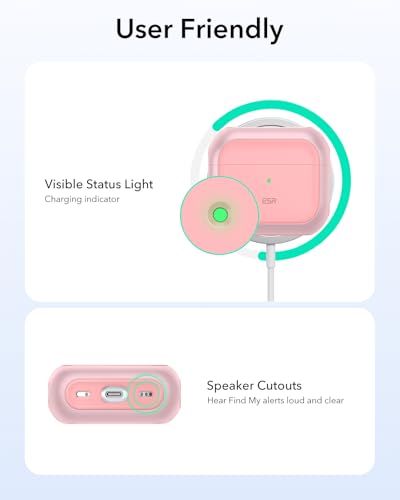 ESR for AirPods 5/4 Case (2026/2024), Compatible with MagSafe, Pink - color: Pink, size: AirPods 5&4 Case