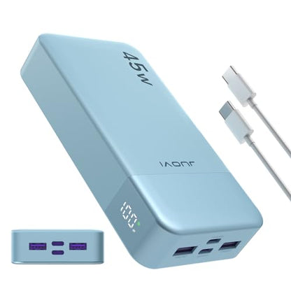JUOVI Portable Charger 45W 20000mAh Fasting Charging Power Bank - color: Blue