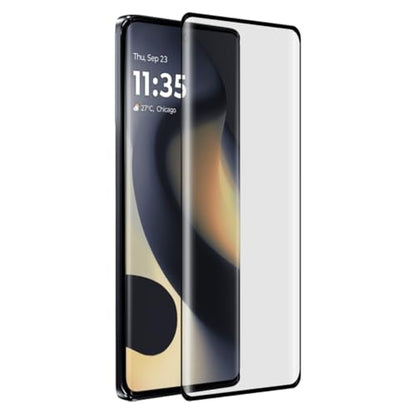 DUNSIHUI 2Pcs Moto Edge 2024 6.6" Screen Protector, 3D Curved Full Coverage Silk Anti-Scratch 9H HD Clear Tempered Glass Screen Protector Protective Film For Moto Edge 2024 (gen 5) 6.6 Inch