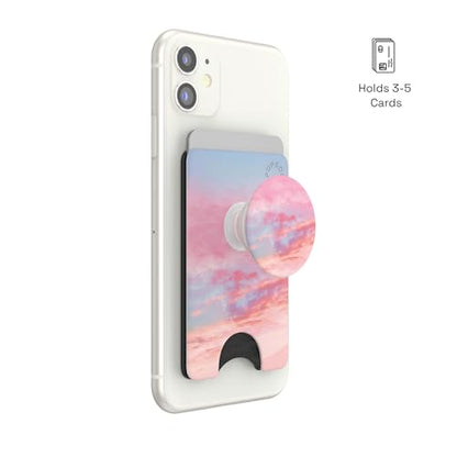 PopSockets Adhesive Phone Wallet with Grip- Pink Clouds - color: Pink Clouds, style: Adhesive