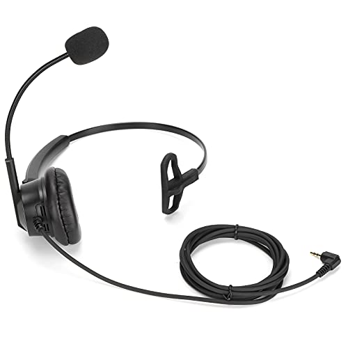JERYS Telephone Headset, Single Ear Headset, Noise Cancelling Single Ear Customer Service Headphone Ergonomically for Conference Calls for Dictation for Call Center for Business