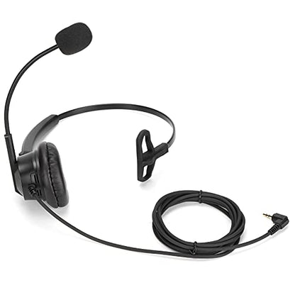 JERYS Telephone Headset, Single Ear Headset, Noise Cancelling Single Ear Customer Service Headphone Ergonomically for Conference Calls for Dictation for Call Center for Business
