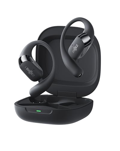 SHOKZ OpenFit 2+ Open-Ear Earbuds, Black, Dolby Audio,Wireless Charging - color: Black, style: Dolby Audio / USB-C&Wireless