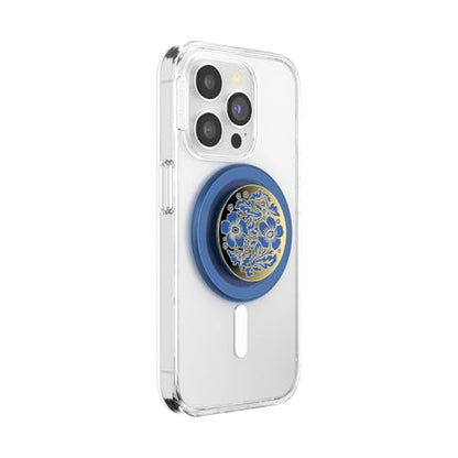 PopSockets Phone Grip for MagSafe, Magnetic Holder- Lace Blue Vermeer - color: Lace Vermeer, style: MagSafe
