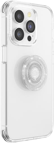 PopSockets Adhesive Phone Grip, Holder- Clear Glitter - color: Clear Glitter, style: Adhesive
