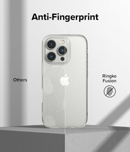 Ringke for iPhone 16 Pro Max Case [Fusion Matte Clear] | Oil & Dirt Resistant, Anti-Fingerprint Technology Prevents Oily Smudges, Frosted Coating Feels Velvety Soft - size: iPhone 16 Pro Max