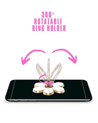 NXVX Phone Ring Holder, Magenta 360° Rotating Finger Grip & Kickstand - color: Magenta