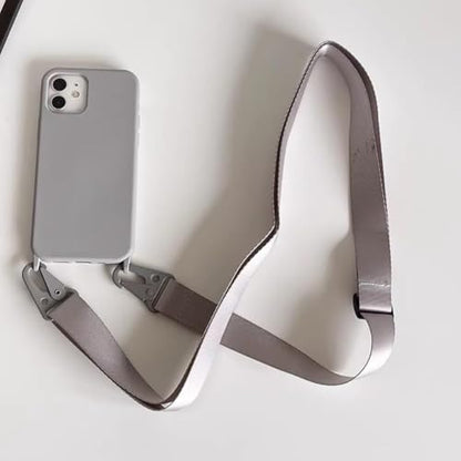 Crossbody Phone Case Compatible with iPhone 6/7/8/SE2/SE3, Cute Soft Silicone Cover with Lanyard Adjustable Shoulder Strap Shockproof Protector Women Girls Gray - color: Gray, size: iPhone 6/7/8/SE2/SE3