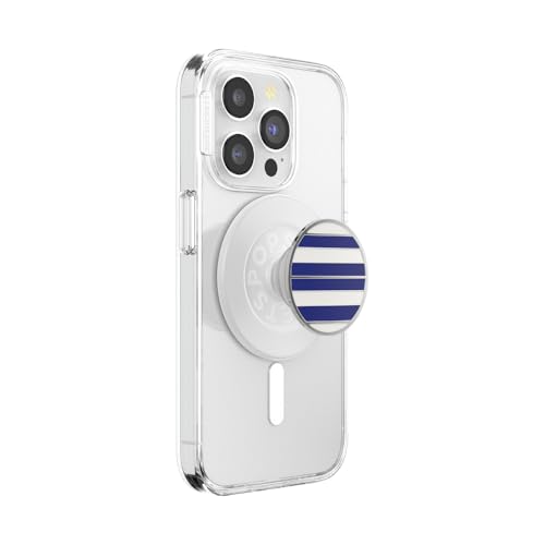 PopSockets Phone Grip for MagSafe, Magnetic Holder- Nautical Stripe - color: Nautical Stripe, style: MagSafe