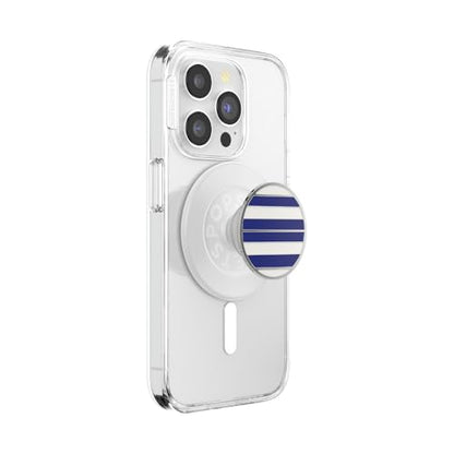 PopSockets Phone Grip for MagSafe, Magnetic Holder- Nautical Stripe - color: Nautical Stripe, style: MagSafe