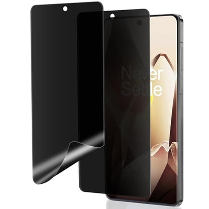 OnePlus 13R Privacy Screen Protector, Case Friendly, Support Fingerprint Unlock, Full Adhesive Hydrogel Film [2 Pack], Anti-Spy Flexible Privacy TPU Film for OnePlus 13R 5G