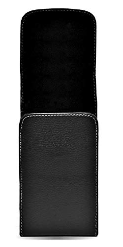 Vertical Holster Compatible with Apple iPhone 6, 6s, 7 or 8, a XL Leather Carrying Case with Belt Clip, Fits the Phone with Charging case On - color: Black Vertical Leather Case, size: XL