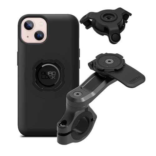 Quad Lock Motorcycle Handlebar Mount PRO Kit with Vibration Dampener and MAG Phone Case for iPhone 13 - size: iPhone 13