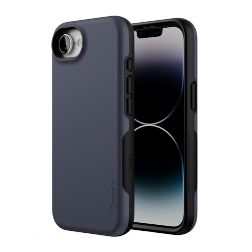 Casely iPhone 16e Case | The Boyfriend Collection | Slate Blue | Bold Protective Design | MagSafe Compatible Design - color: The Boyfriend Collection | Slate Blue